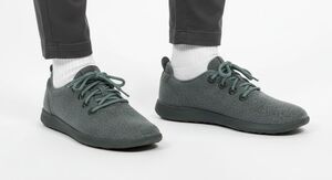 Allbirds Wool Runners Mens Size 11 Natural Green Sneakers EUC Low Top